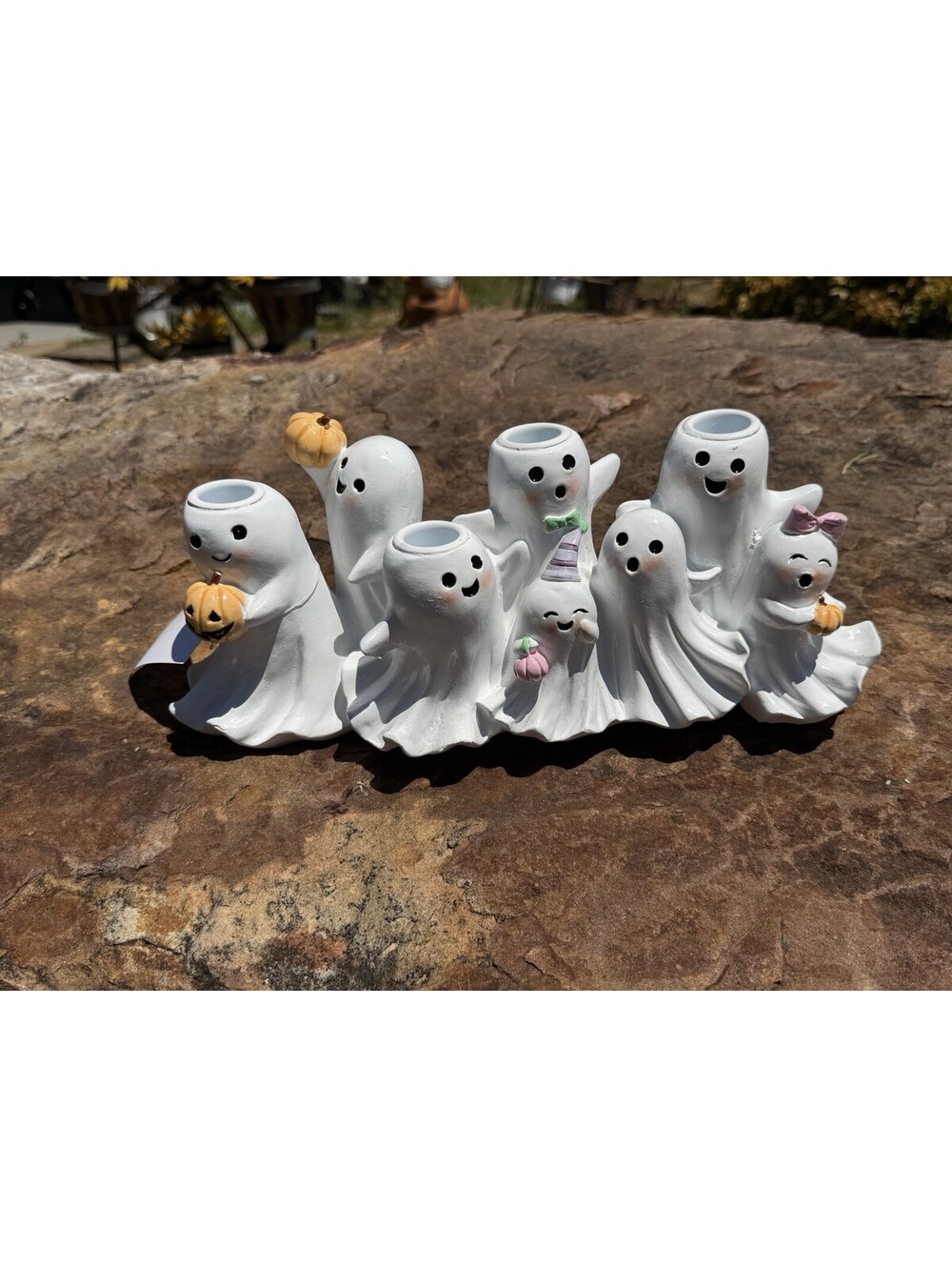 NWT! Ghost Family Candelabra Candle Holder - Halloween Decor Spooky Cute